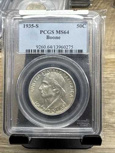 1935-S ブーン記念ハーフドル PCGS MS64