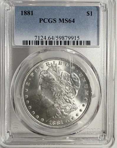 1881年モルガン銀貨、MS64 PCGS。(13046)