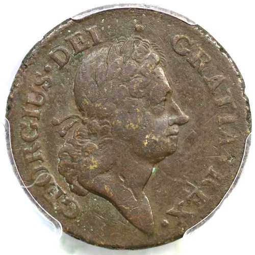1722 M 2.8-D.1 R-5 PCGS VF 詳細 ローザ・アメリカーナ ペニー コロニアルコイン 1ペンス