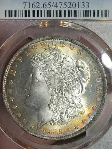 1885 0 1ドル モルガン・ダラー PCGS MS65 トーン