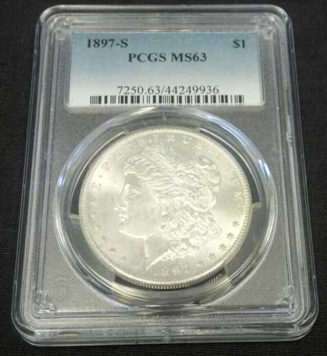 1897-S モーガン シルバードル PCGS MS63。2025年2月28日値下げ (2424)