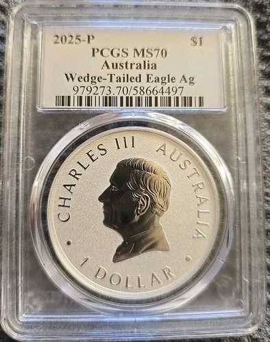 ????2025-P オーストラリア オジロワシ PCGS MS70 ゴールド ウルトラブレイク