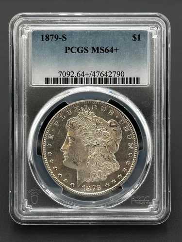 1879-S モルガン 90% 銀貨 $1 PCGS MS-64+、セミプルーフのような美しいコイン