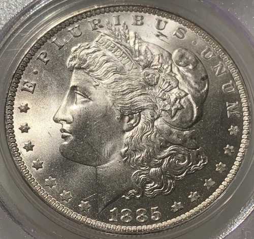 1885-O モルガン銀貨 $ MS65 グリーンラベル PCGS