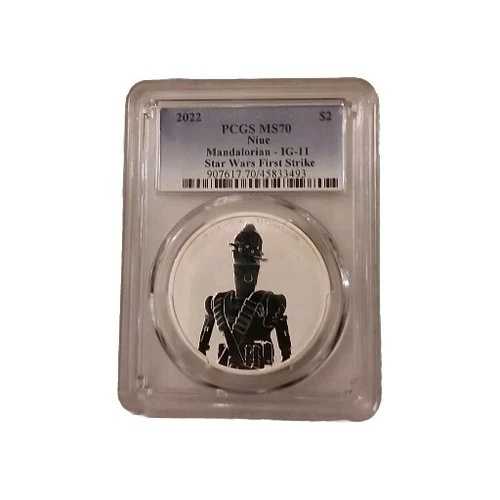 2022年 ニウエ ディズニー スター・ウォーズ：IG-11 MS-70 PCGS (FS) 1オンス .999 シルバー