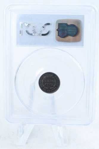 1858-P PCGS F12 反転日付付き 座像リバティハーフダイム H10C