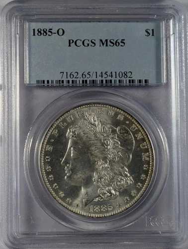 1885 O モルガン銀貨 PCGS MS-65
