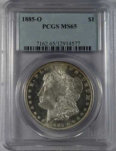 1885 O モルガン銀貨 PCGS MS-65