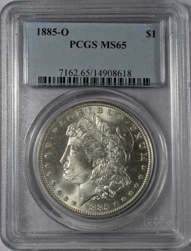 1885 O モルガン銀貨 PCGS MS-65