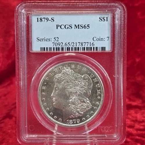 1879-S モーガン銀貨 $1 PCGS MS65 シリーズ 52 コイン 7