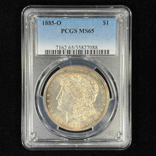 1885-O $1 MS65 PCGS トーン モルガン銀貨 - 美しいトーン