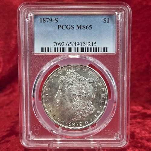 1879-S モーガン銀貨 $1 PCGS MS65