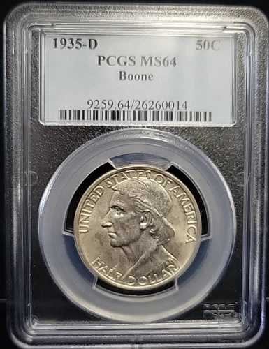 1935年 D・ブーン記念ハーフドル 50セント PCGS MS64 | BU 写真を見る