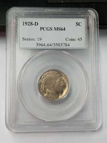 1928-D バッファローニッケル 5C PCGS MS64