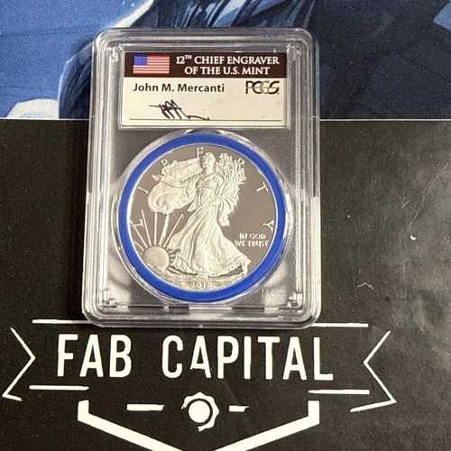 2018 W プルーフ シルバー イーグル PCGS PR70 DCAM ジョン・マーカンティ ミント エングレーバー シリーズ ラベル