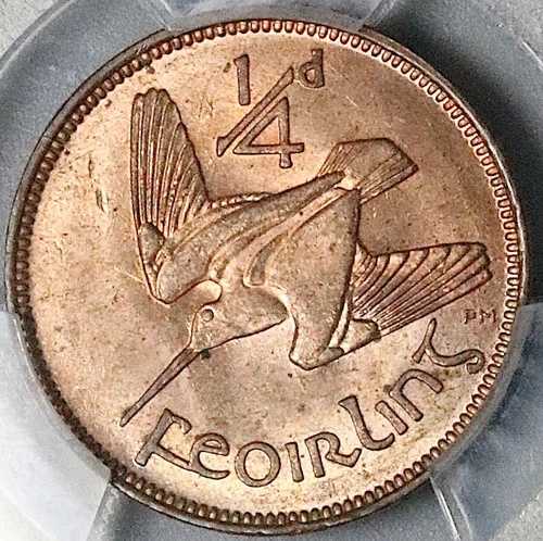 1932年 PCGS MS 64 RB アイルランド ファーシング ウッドコック バード アイルランドコイン (23061401C)