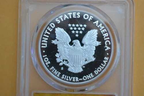 2018-S PCGS PR70DCAM シルバーイーグルプルーフ トーマス・クリーブランド サイン入り FDI ワシントン