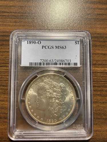1890-O モルガン銀貨 PCGS $1 ミントステート 63 MS 63