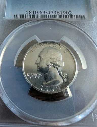 1939-S ワシントン クォーター PCGS MS63
