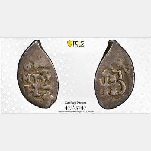 メキシコ 1/2 レアル Mo J (1706 - 1723) フィリップ5世、PCGS VF25 トップポップ。KM# 24