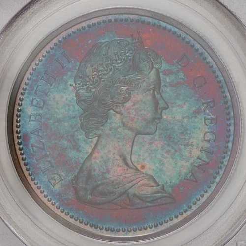 1971年 カナダ ブリティッシュコロンビア州 銀貨 PCGS SP67 - トーン 61,710円