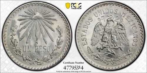 1945年 メキシコペソ PCGS MS 67 Km-455