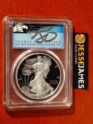 2019 S プルーフ シルバー イーグル PCGS PR70 クリーブランド サイン入り ファーストストライク ブルーイーグル