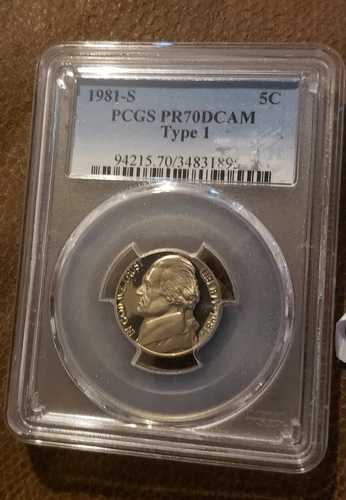 1981 S タイプ 1 ジェファーソン ニッケル PCGS PR70DCAM
