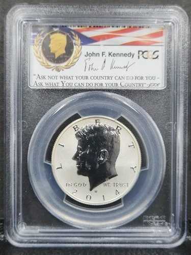 2014-W ケネディ リバースプルーフ ファーストストライク PR 70 レア JFK ラベル PCGS #862