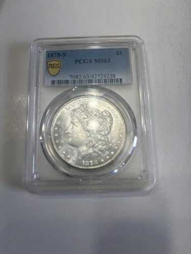 1878 S PCGS MS63 - 銀製モルガンドル 1ドル 米国コイン ゴールドシールド