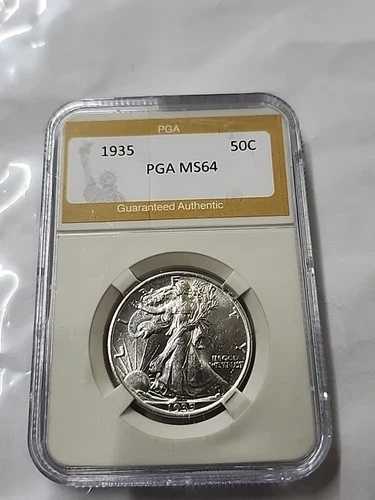 1935年 P ウォーキング・リバティ ハーフダラー PGA MS64 素晴らしいコイン詳細 61,710円
