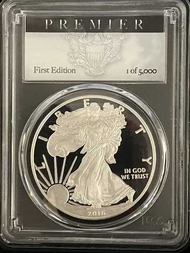 2016-W 1ドル シルバーイーグル 30周年記念 - 文字入りエッジ PCGS プルーフ-70 DCAM