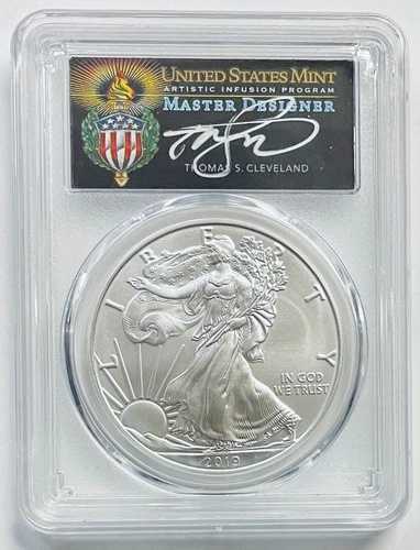 2019年 1ドル シルバーイーグル PCGS MS70 発行初日 クリーブランド トーチ