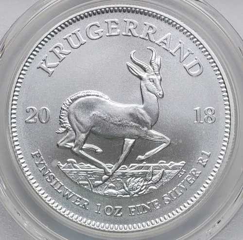 2018 南アフリカ クルーガーランド 銀貨 PCGS MS70 初週発行 2018年 クルーガーランド 1ランド PCGS MS70 南アフリカ 初日発行銀貨