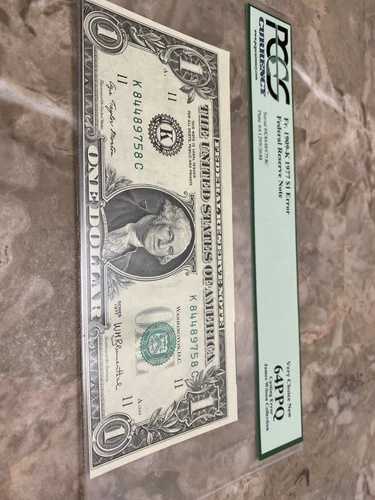 $1 1977-k カッティングエラー PCGS 64 PPQ