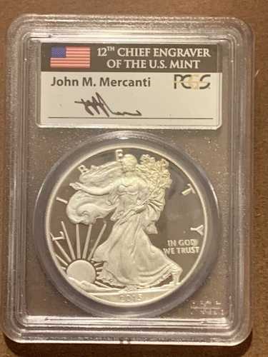 2015 W- アメリカン シルバー イーグル- PCGS- PR70 DCAM- FDOI-フィラデルフィア- マーカンティ