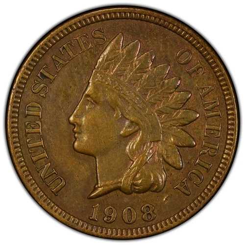 1908-S インディアンヘッド セント PCGS 正規 AU 詳細クリーニング済み