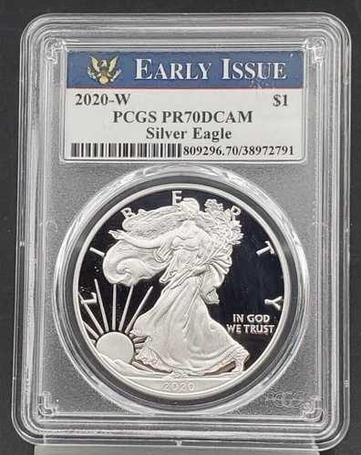 2020 W 1オンス アメリカンシルバー 1オンス .999 イーグル PCGS PR70 DCAM 初期発行