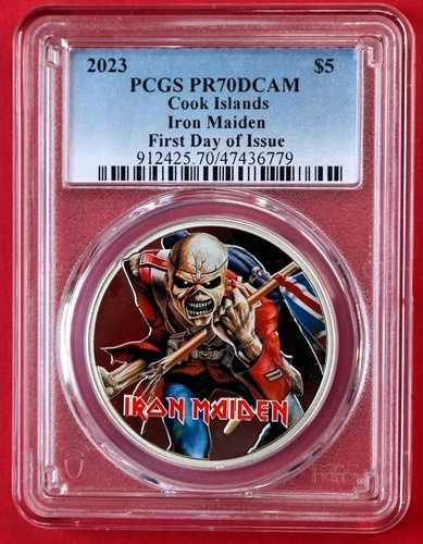 2023年 クック諸島 1オンス シルバー アイアン・メイデン エディ・ザ・トゥルーパー PCGS PR 70DCAM 62,315円