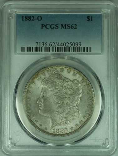 1882-O モルガン シルバードル 1ドルコイン PCGS MS-62 ライトトーン (24)