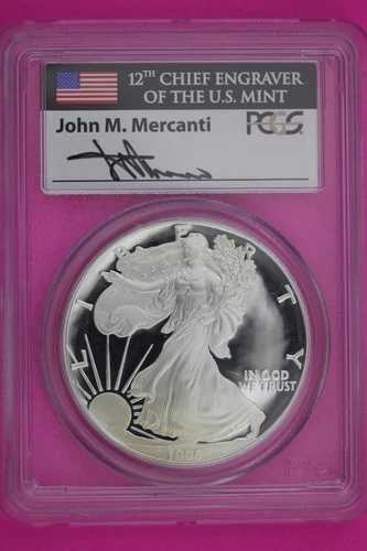 1995年 P PR 69 シルバーイーグル PCGS ジョン・マーカンティ認定グレード 本物コイン 618