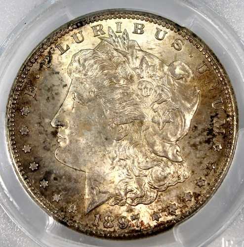 1897 S モーガン シルバー ダラー - PCGS グレード MS63 !!