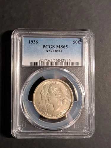1936年アーカンソークラシック記念ハーフドル50セントPCGS MS65