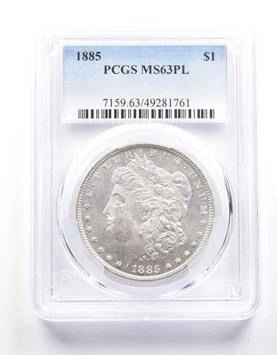 1885年 モルガン銀貨 MS63 PL PCGS *0677