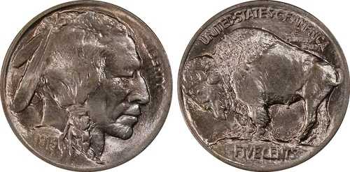 1913年 バッファローニッケル PCGS MS65 タイプ1