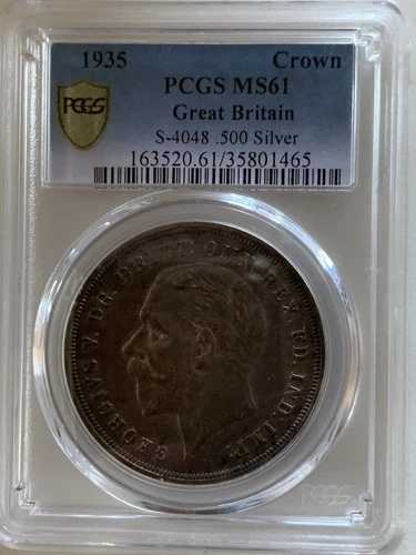 1935年英国クラウンPCGS MS61