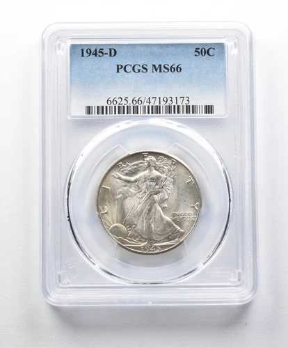 MS66 1945-D ウォーキング・リバティ・ハーフダラー PCGS *9985