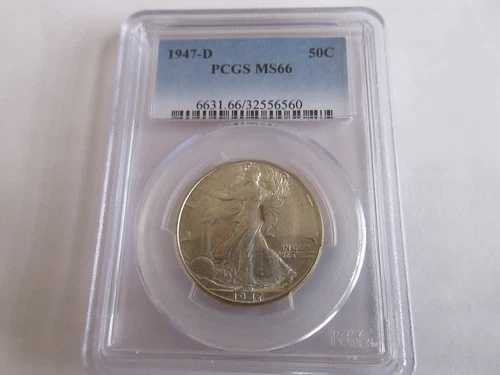 1947-D、ウォーキング・リバティ・ハーフダラー、PCGS MS66