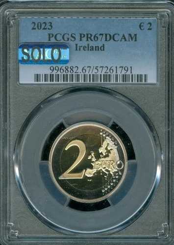 2023 アイルランド EIRE 1000 鋳造 ?2 ユーロ PCGS PR67 DCAM MAC SOLO 最高グレード。