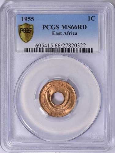 イギリス東アフリカ 1955 セント KM-32 PCGS MS-66 RD - 1 点中トップ POP!